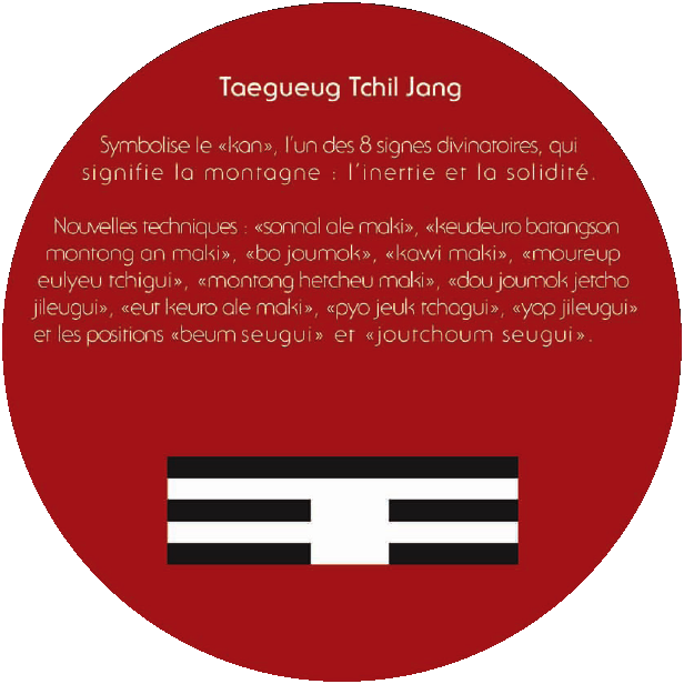 Taegueug Tchil Jang : explication du poomsae